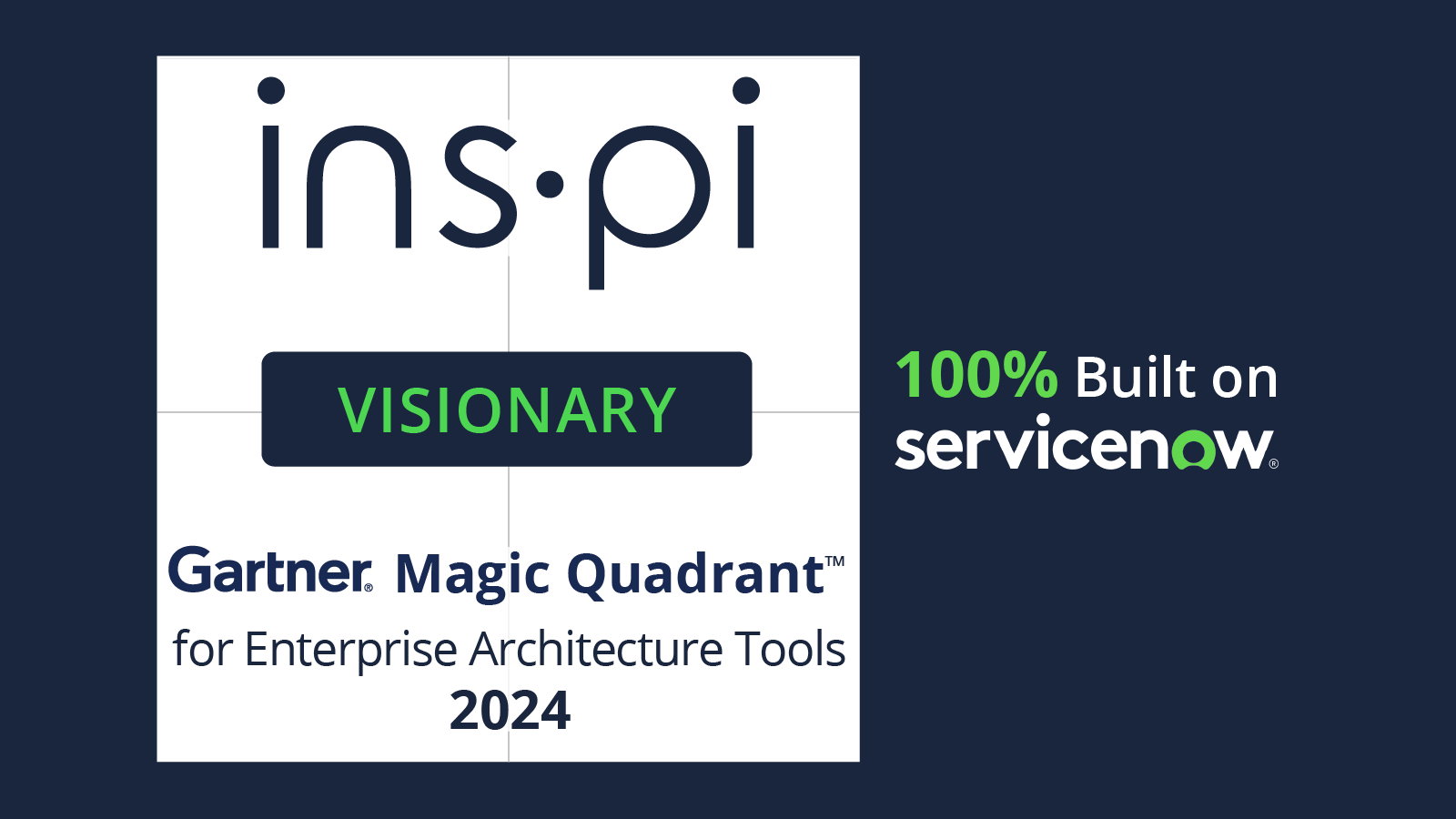 ins-pi | Visionary Gartner® MQ, TOP100 Innovator, 100% on ServiceNow® 